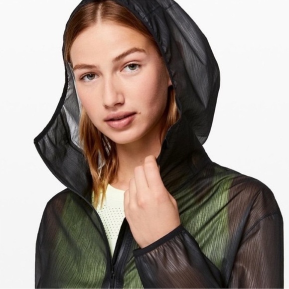 *NWT* LULULEMON Sheer Joy Jacket Black — 8 — Waterproof/Windproof/Packable Zip - Picture 7 of 12